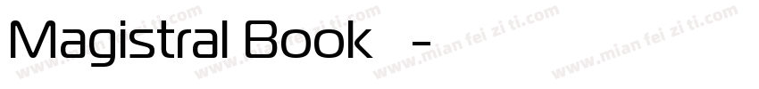Magistral Book 字体字体转换